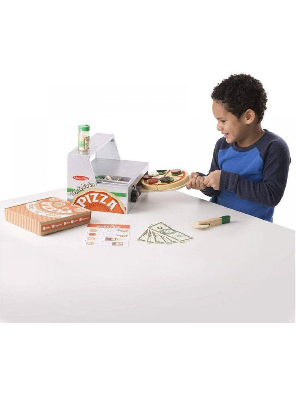 Drewniany zestaw do robienia pizzy z piecem Top & Bake 34 el Melissa & Doug