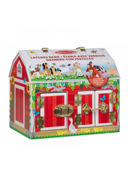 Drewniana stodoła z zamkami Melissa & Doug