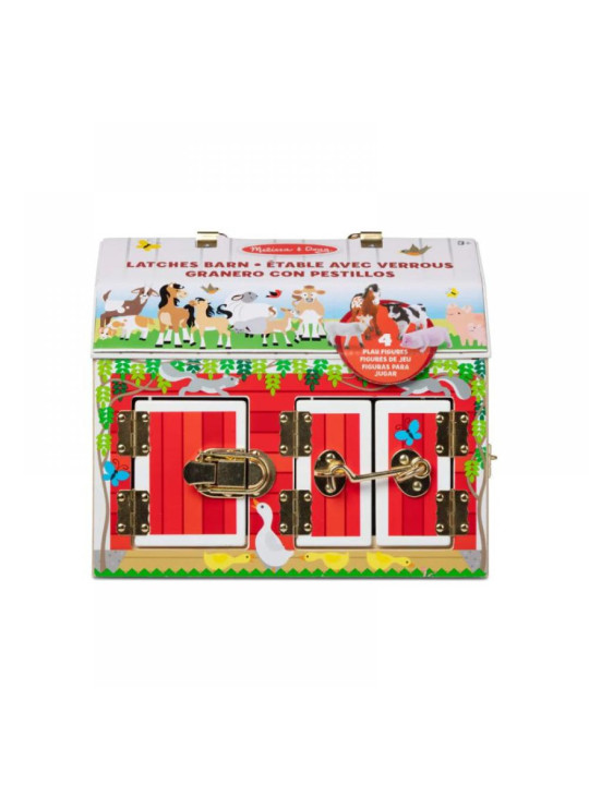 Drewniana stodoła z zamkami Melissa & Doug