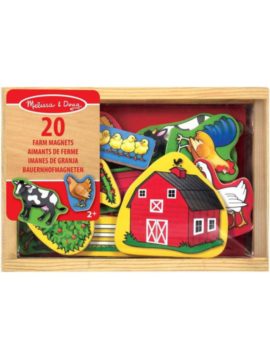 Drewniane magnesy Na Farmie 20 sztuk Melissa & Doug