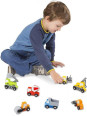 Zestaw drewnianych pojazdów z budowy Melissa & Doug Zestaw drewnianych pojazdów z budowy Melissa & Doug