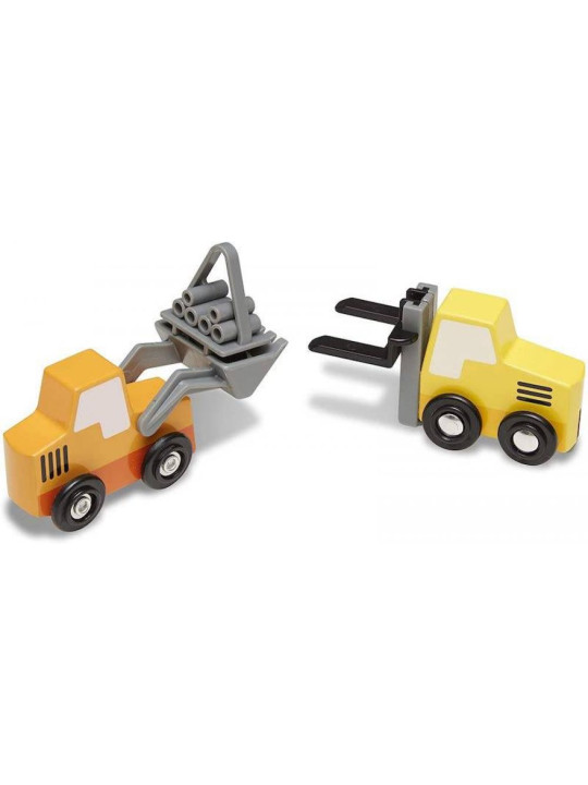 Zestaw drewnianych pojazdów z budowy Melissa & Doug