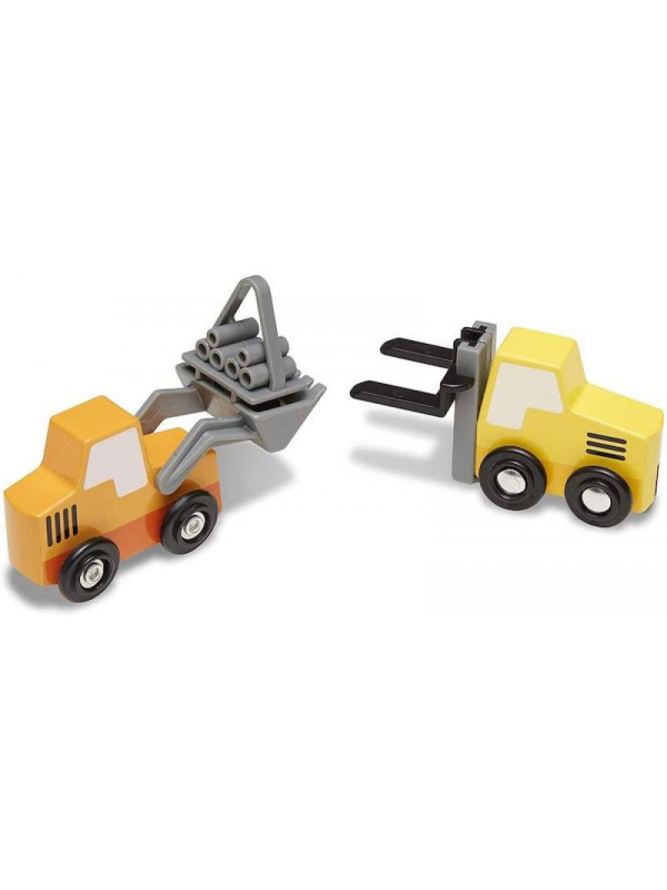 Zestaw drewnianych pojazdów z budowy Melissa & Doug