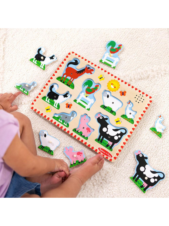 Układanka Gospodarstwo z efektami dźwiękowymi Melissa & Doug