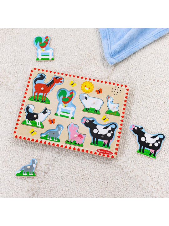 Układanka Gospodarstwo z efektami dźwiękowymi Melissa & Doug