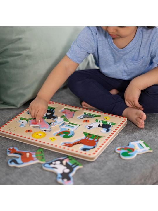 Układanka Gospodarstwo z efektami dźwiękowymi Melissa & Doug
