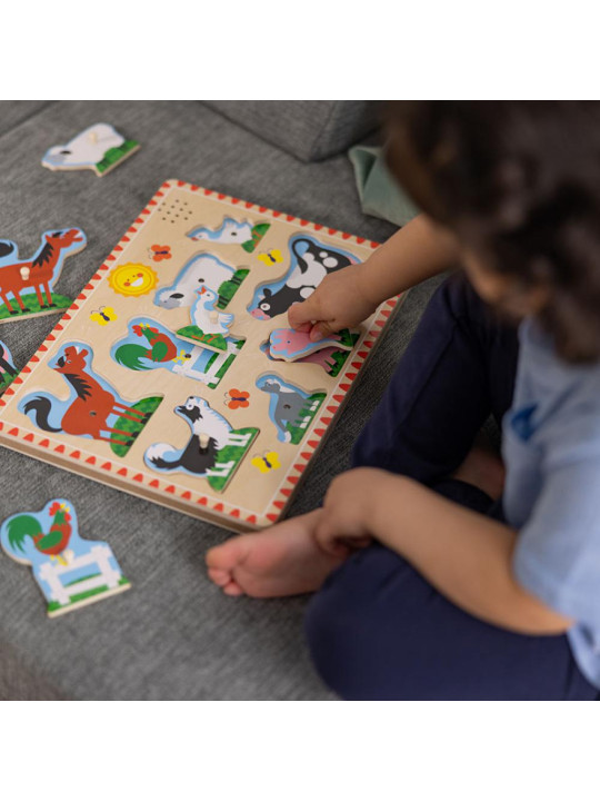 Układanka Gospodarstwo z efektami dźwiękowymi Melissa & Doug