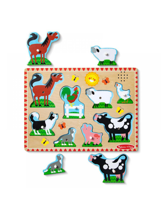 Układanka Gospodarstwo z efektami dźwiękowymi Melissa & Doug