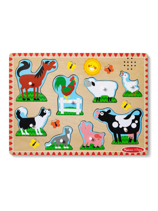 Układanka Gospodarstwo z efektami dźwiękowymi Melissa & Doug