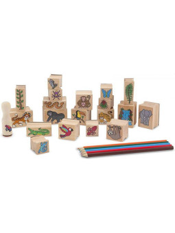 Drewniane stempelki Las Deszczowy Melissa & Doug