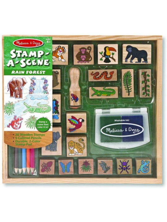 Drewniane stempelki Las Deszczowy Melissa & Doug