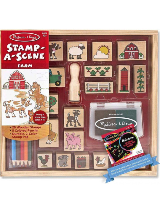 Drewniane stempelki Farma Melissa & Doug