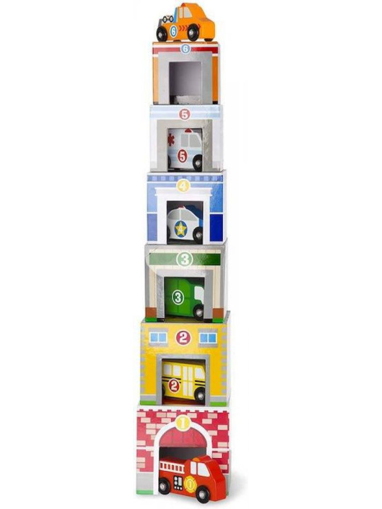 Wieża z klocków z autkami Melissa & Doug