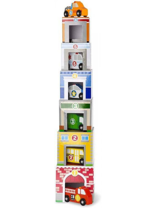 Wieża z klocków z autkami Melissa & Doug