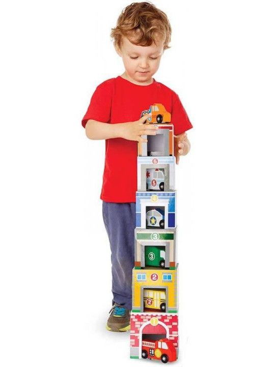 Wieża z klocków z autkami Melissa & Doug