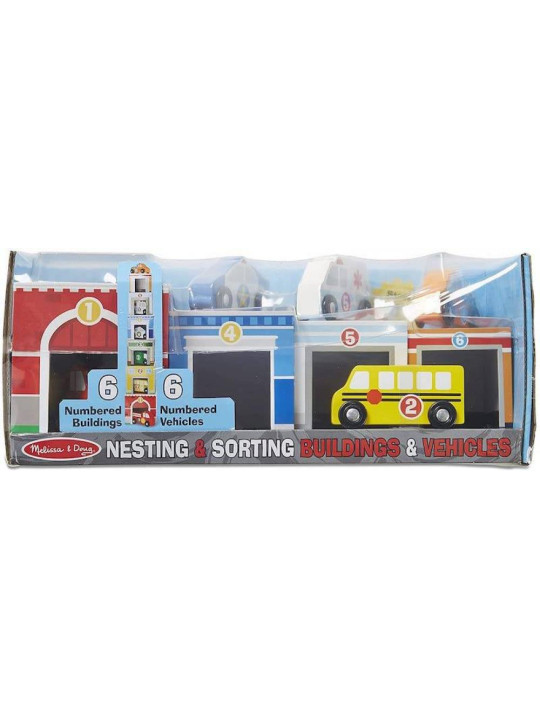 Wieża z klocków z autkami Melissa & Doug