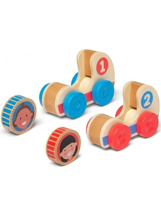 Drewniane samochody wyścigowe GO Tots Melissa and Doug