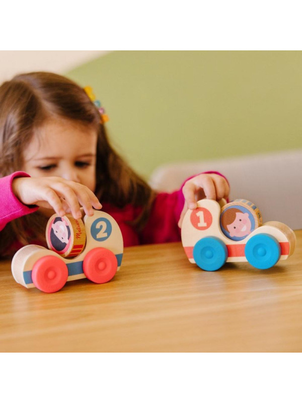 Drewniane samochody wyścigowe GO Tots Melissa and Doug