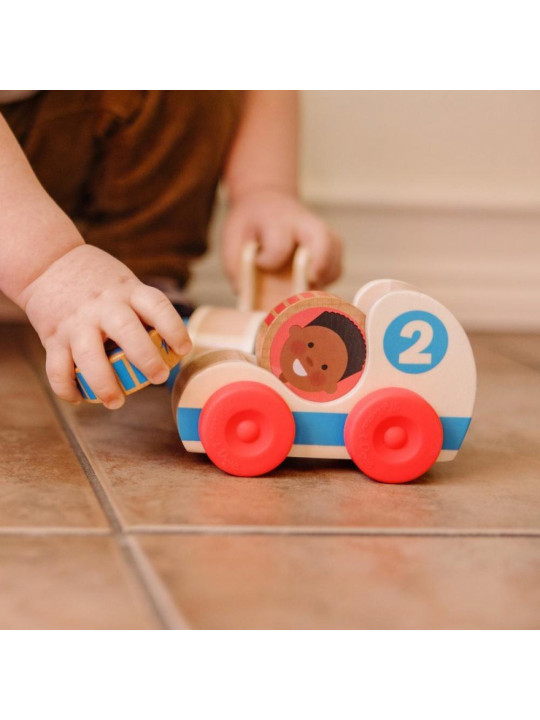 Drewniane samochody wyścigowe GO Tots Melissa and Doug