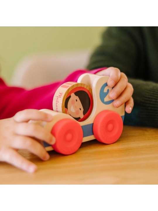 Drewniane samochody wyścigowe GO Tots Melissa and Doug
