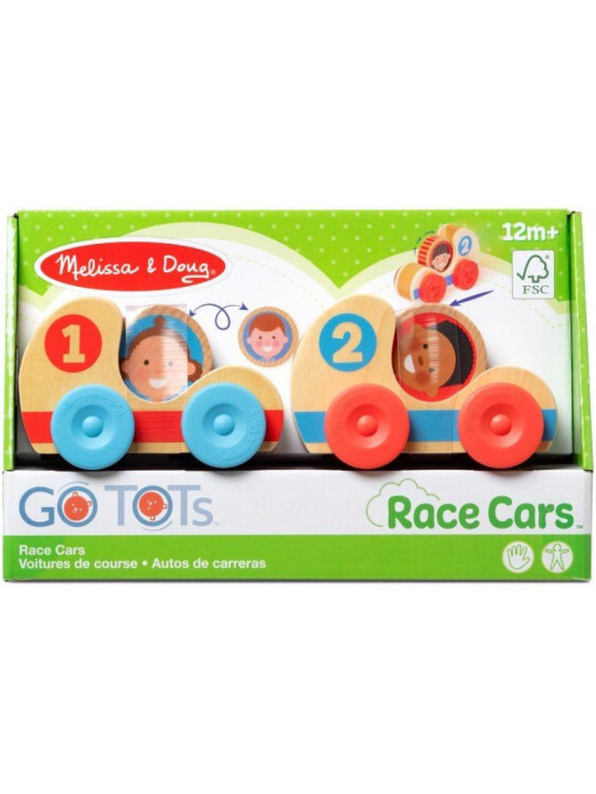 Drewniane samochody wyścigowe GO Tots Melissa and Doug