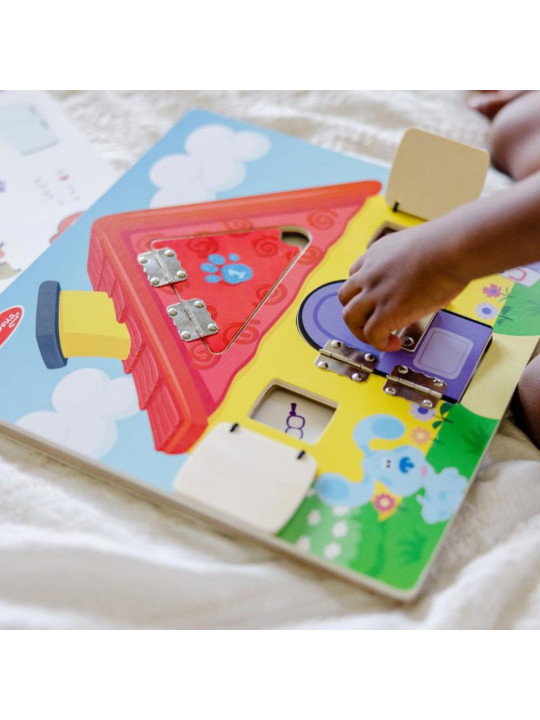 Drewniana tablica manipulacyjna z okienkami Blue’s Clues & You Melissa & Doug