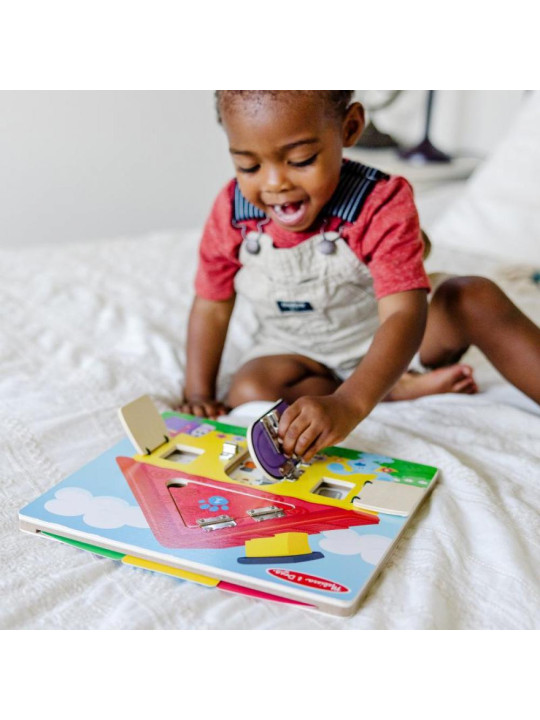 Drewniana tablica manipulacyjna z okienkami Blue’s Clues & You Melissa & Doug