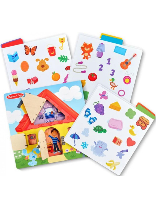 Drewniana tablica manipulacyjna z okienkami Blue’s Clues & You Melissa & Doug
