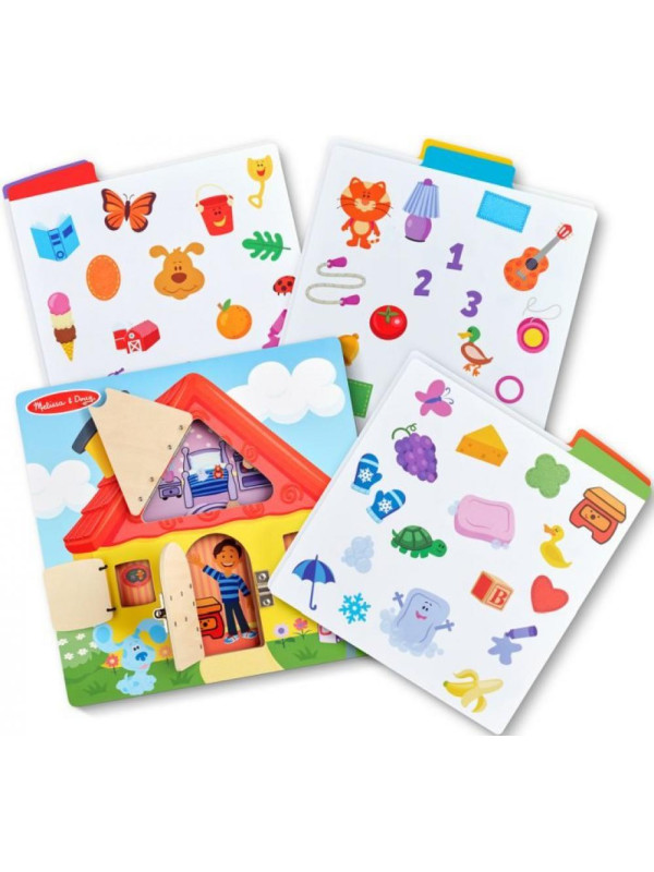 Drewniana tablica manipulacyjna z okienkami Blue’s Clues & You Melissa & Doug