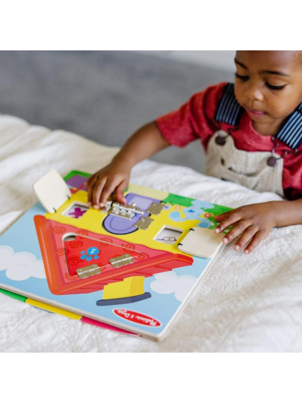 Drewniana tablica manipulacyjna z okienkami Blue’s Clues & You Melissa & Doug