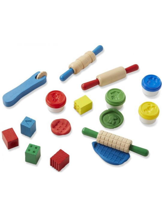 Kolorowa ciastolina z wałkami i stemplami Created by Me! Shape, Model, & Mold Melissa & Doug