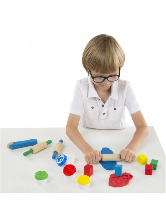 Kolorowa ciastolina z wałkami i stemplami Created by Me! Shape, Model, & Mold Melissa & Doug