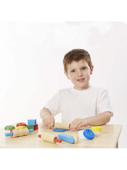Kolorowa ciastolina z wałkami i stemplami Created by Me! Shape, Model, & Mold Melissa & Doug