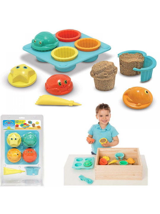 Foremki do piasku wody zabawa na plaży babeczki Melissa and Doug