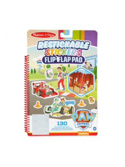 Naklejki wielorazowego użytku Psi Patrol Restickable Stickers Flip-Flap Pad - Classic Missions Melissa & Doug