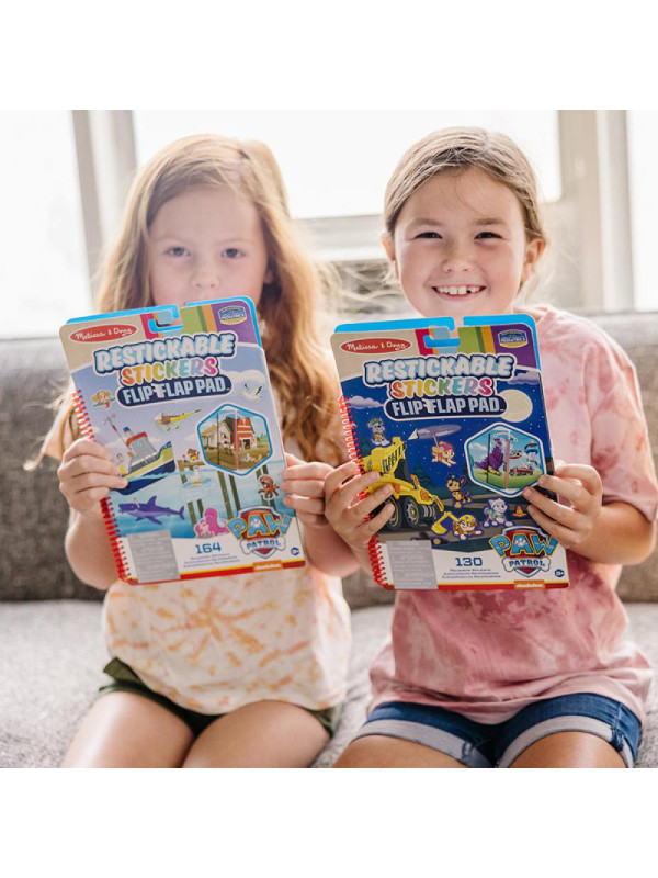Naklejki wielorazowego użytku Psi Patrol Restickable Stickers Flip-Flap Pad – Adventure Bay Melissa & Doug
