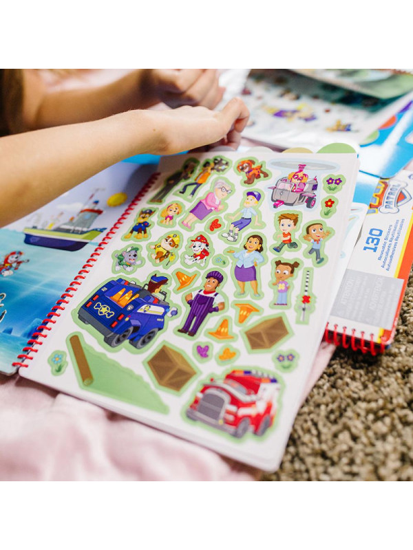 Naklejki wielorazowego użytku Psi Patrol Restickable Stickers Flip-Flap Pad – Adventure Bay Melissa & Doug