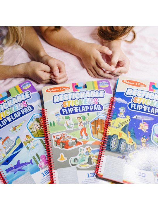 Naklejki wielorazowego użytku Psi Patrol Restickable Stickers Flip-Flap Pad – Adventure Bay Melissa & Doug
