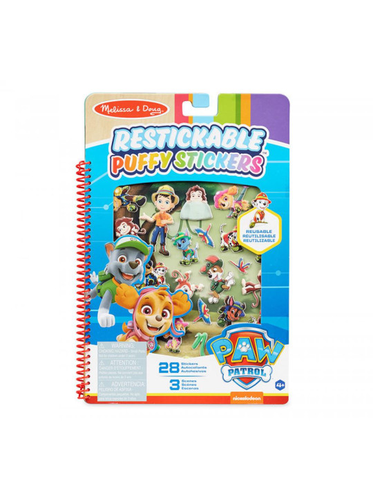 Naklejki wielokrotnego użytku z książką Psi Patrol Puffy Sticker – Jake’s Mountain Melissa and Doug