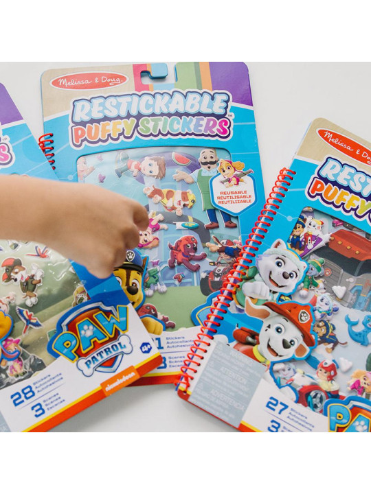 Naklejki wielokrotnego użytku z książką Psi Patrol Puffy Sticker – Jake’s Mountain Melissa and Doug