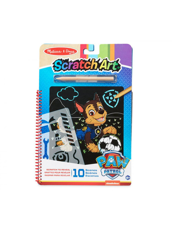 Książeczka zdrapywanka wydrapywanka Psi Patrol Scratch Art Pad – Chase Melissa and Doug