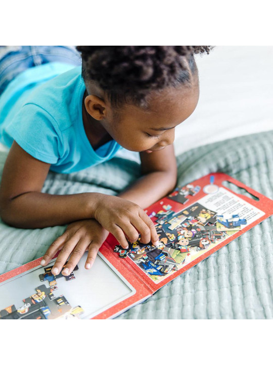 Puzzle na magnesy z książką Psi Patrol Magnetic Jigsaw Puzzles - Big Trucks Melissa & Doug