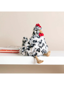 Przytulanka czarno-biały kurczak Henley Manhattan Toy