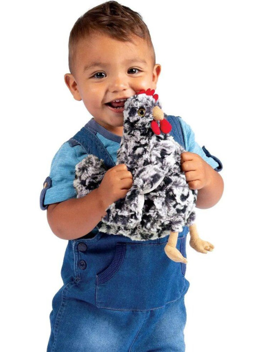 Przytulanka czarno-biały kurczak Henley Manhattan Toy