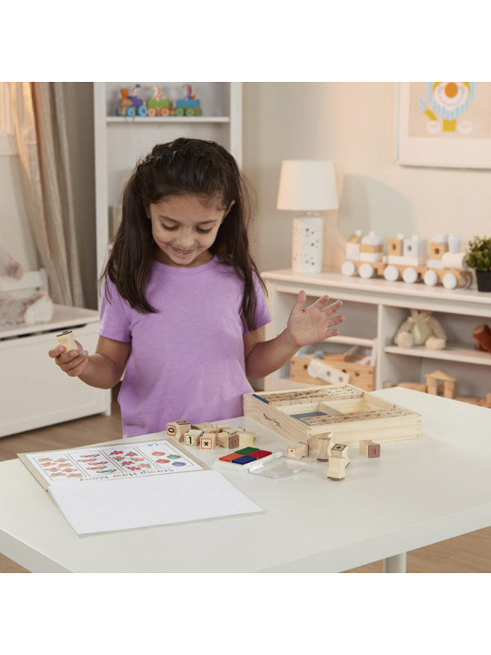 Pieczątki dla dzieci Deluxe litery i cyfry do nauki Melissa nad Doug