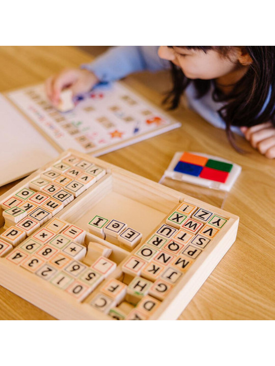 Pieczątki dla dzieci Deluxe litery i cyfry do nauki Melissa nad Doug