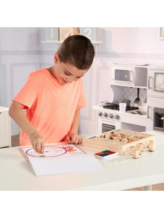 Pieczątki dla dzieci Deluxe litery i cyfry do nauki Melissa nad Doug
