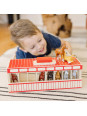Drewniana Stajnia dla dzieci z Figurkami Koni Melissa and Doug