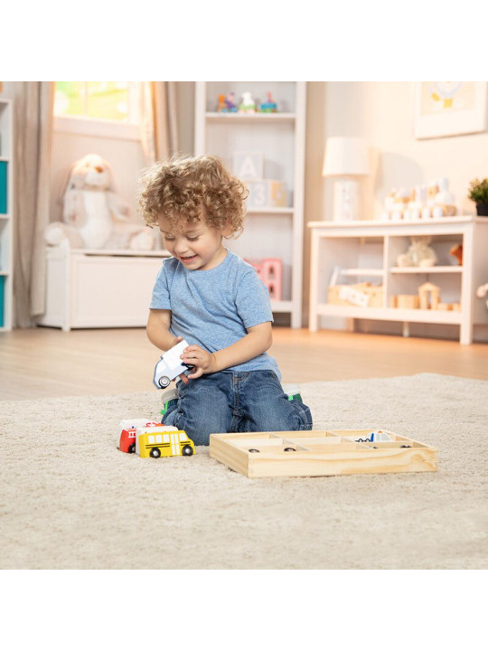 Autka miejskie drewniane Melissa and Doug