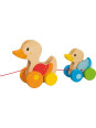 Rodzina kaczuszek do ciągnięcia dla dzieci Goki, zabawki drewniane Rodzina kaczuszek do ciągnięcia dla dzieci Goki, zabawki drewniane